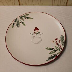 St. Nicholas Square Kringle's Cottage Snowman Plate